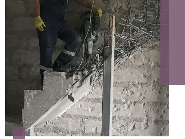 Демонтаж металлических и бетонных лестниц в Юбилейном