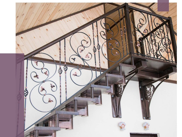 Кованые лестницы в Юбилейном от 80363 руб. под ключ