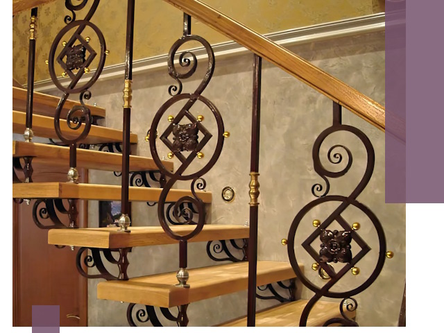 Изготовление кованых лестниц под ключ в Юбилейном