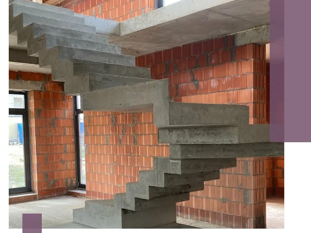 Изготовление бетонных лестниц под ключ в Юбилейном