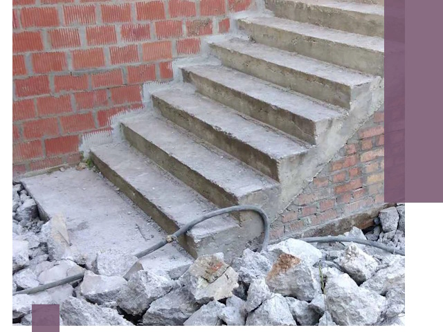 Демонтаж бетонных лестниц в Юбилейном: быстро и безопасно