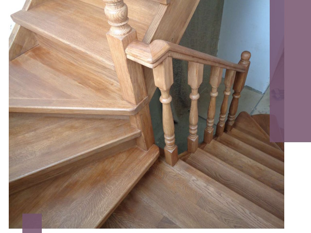 Дубовые лестницы под ключ в Юбилейном: изготовление и монтаж