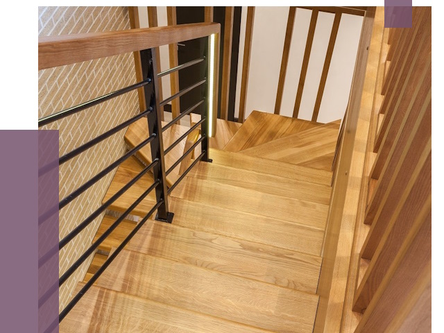 Лестницы из ясеня в Юбилейном под ключ от 10097 руб. 