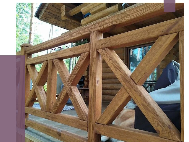 Деревянные перила под ключ в Юбилейном от 7727 руб. 