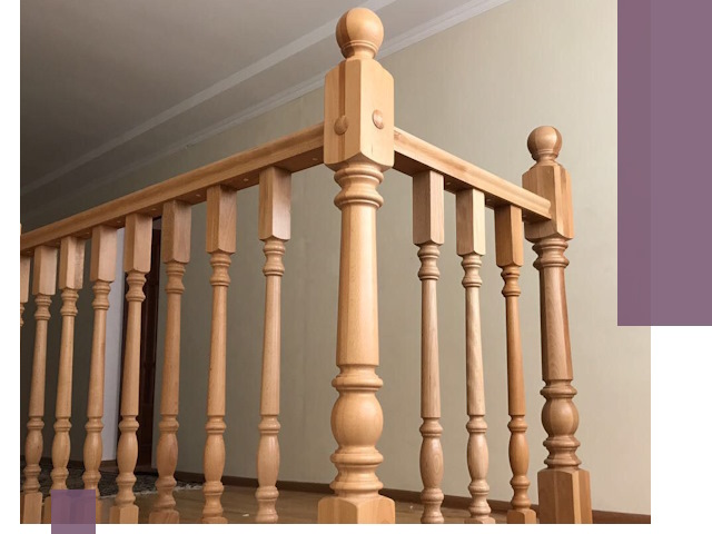 Деревянные перила на заказ в Юбилейном: монтаж и изготовление