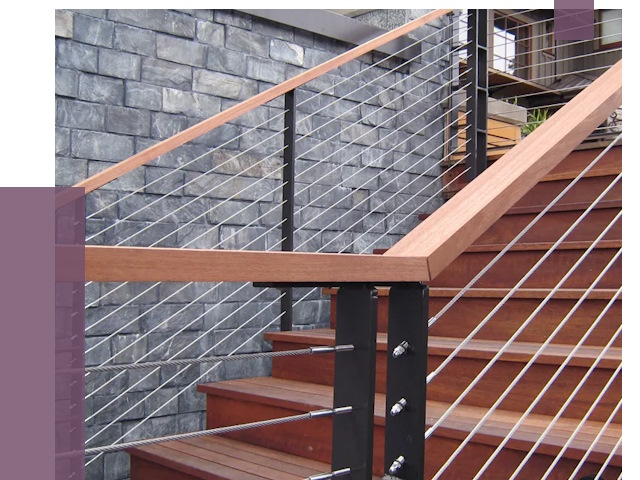 Тросовые перила под ключ в Юбилейном от 7830 руб. 