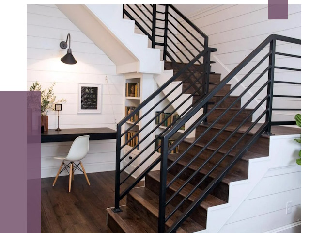 Перила для лестницы в доме в Юбилейном от 7470 руб. — ПРОЛЁТ-Юбл