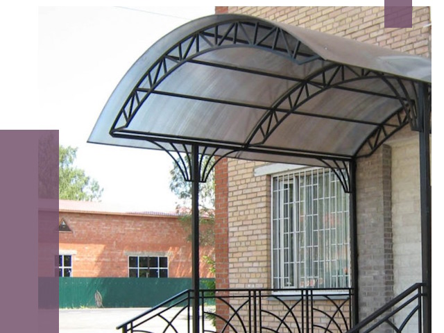 Металлические навесы и козырьки в Юбилейном от 12879 руб.