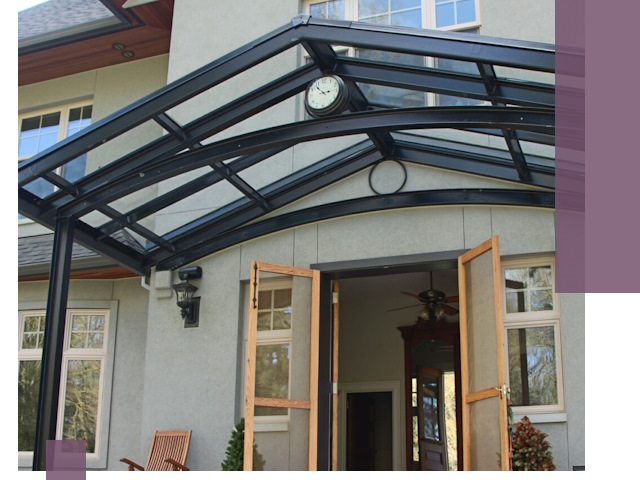 Изготовление и монтаж навесов и козырьков в Юбилейном