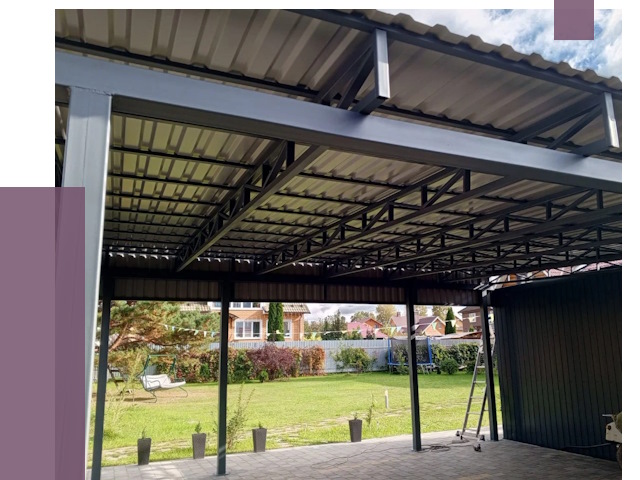 Монтаж навесов в Юбилейном от 7418 руб. — установка навеса | ПРОЛЁТ-Юбл