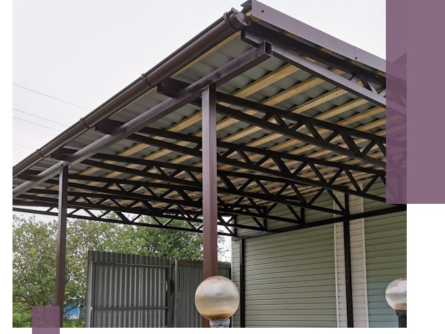 Навесы под ключ в Юбилейном: изготовление, монтаж и гарантия