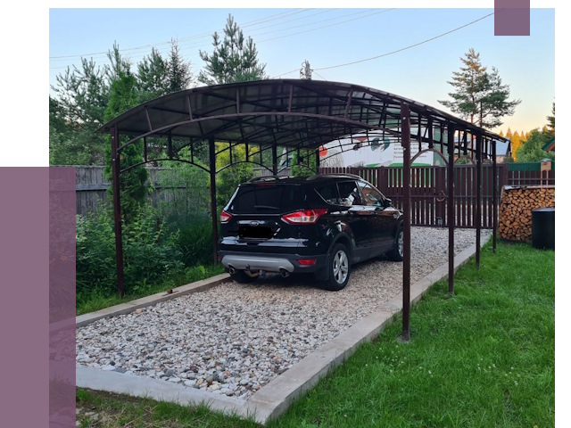 Навесы для автомобиля в Юбилейном от 13239 руб.  | ПРОЛЁТ-Юбл