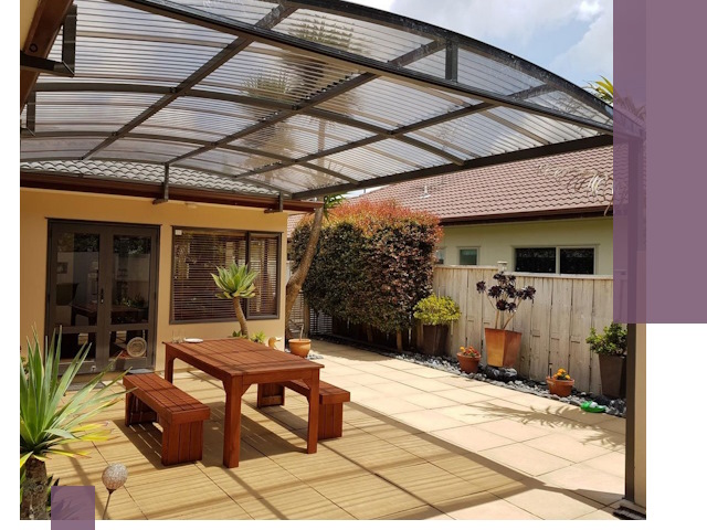 Навесы во двор под ключ в Юбилейном — изготовление и монтаж