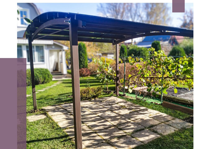 Навесы для дачи в Юбилейном от 12827 руб. под ключ — ПРОЛЁТ-Юбл