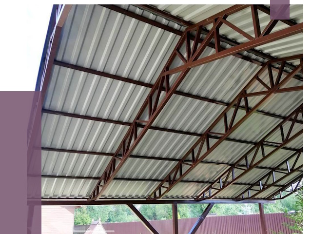 Навесы из профнастила в Юбилейном от 7418 руб. | ПРОЛЁТ-Юбл