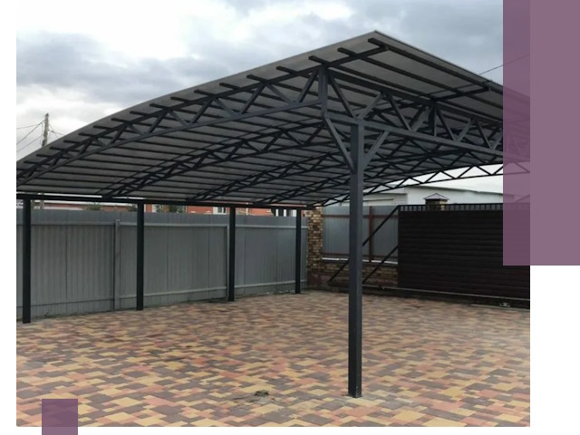 Металлические навесы под ключ в Юбилейном — изготовление и монтаж