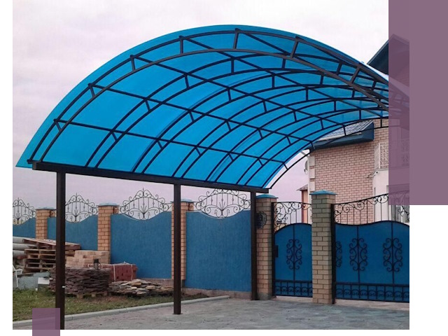 Арочные навесы под ключ в Юбилейном — изготовление и монтаж