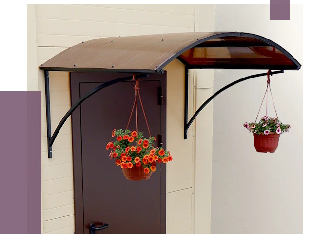 Козырьки над входом в Юбилейном от 14939 руб.  | ПРОЛЁТ-Юбл