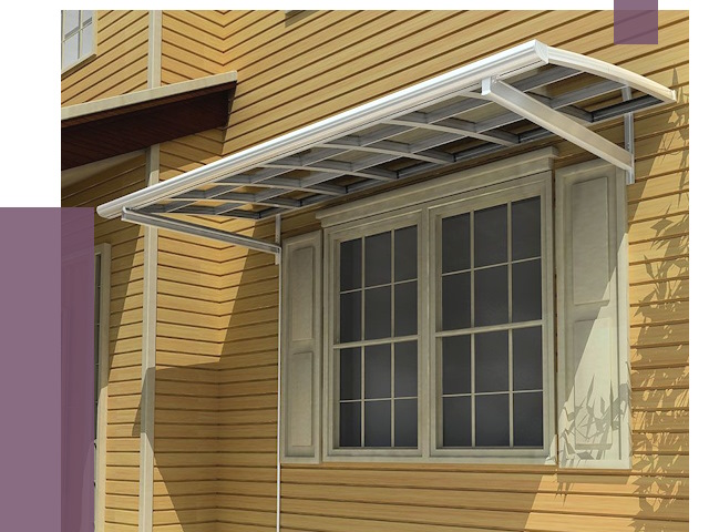 Козырьки над окнами в Юбилейном от 7676 руб. — монтаж, покупки | ПРОЛЁТ-Юбл