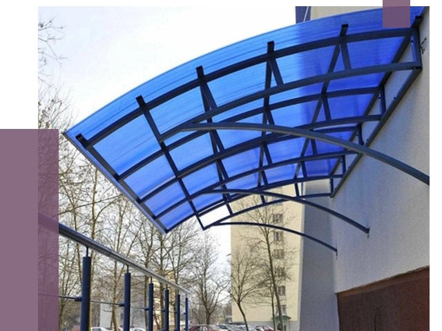 Козырьки из поликарбоната в Юбилейном от 4327 руб. под ключ | ПРОЛЁТ-Юбл