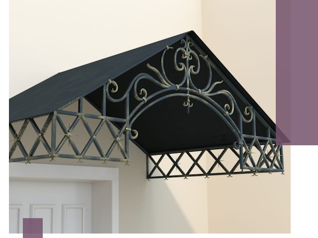 Двускатные металлические козырьки под ключ в Юбилейном