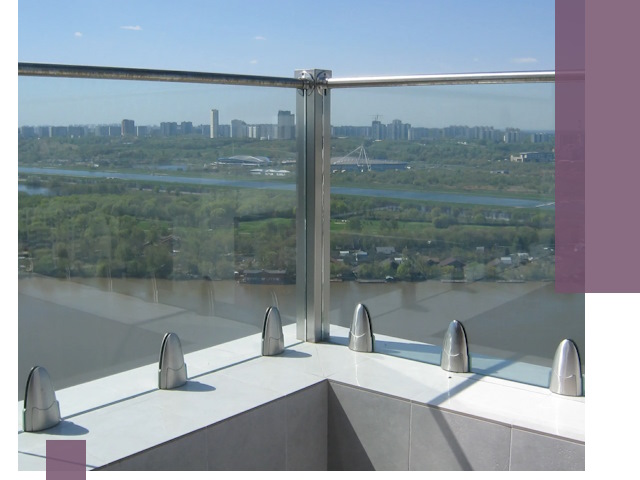 Стеклянные парапеты премиум класса в Юбилейном для домов и бизнесов