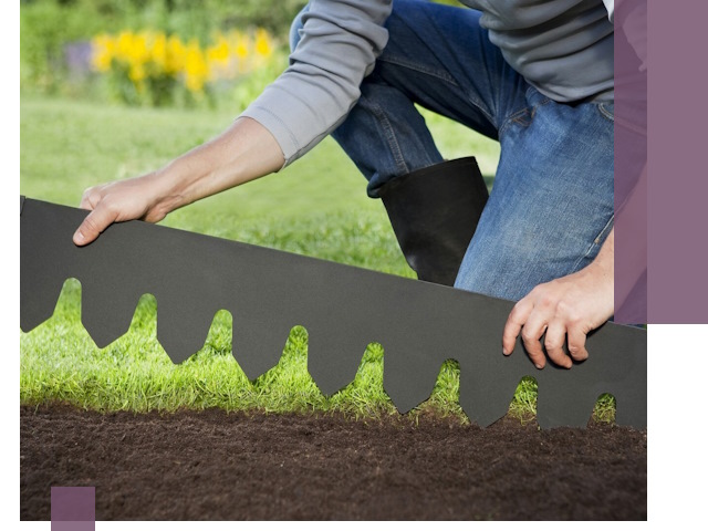 Металлические бордюры для газона в Юбилейном — изготовление и монтаж